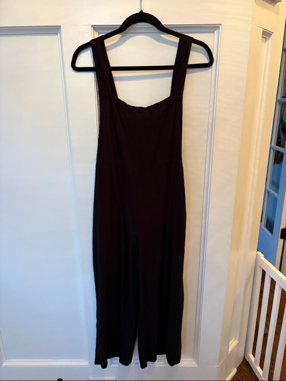 Black Wide-Strap Jumpsuit - Minimalist Everyday Romper